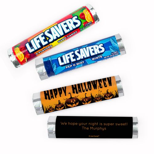 Personalized Halloween Jack-o'-lanterns Lifesavers Rolls (20 Rolls)
