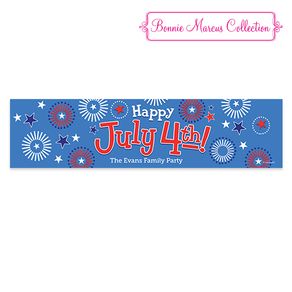Personalized Bonnie Marcus Independence Day Fireworks 5 Ft. Banner