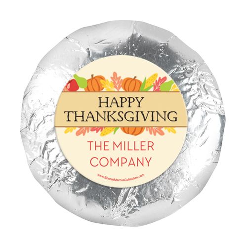 Personalized Bonnie Marcus Thanksgiving Happy Harvest 1.25" Stickers (48 Stickers)