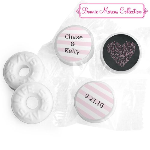 Bonnie Marcus Collection Whispering Heart Rehearsal Dinner Stickers - Custom Life Savers