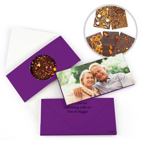 Personalized Anniversary Photo Gourmet Infused Belgian Chocolate Bars (3.5oz)