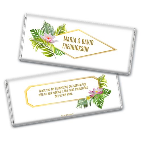 Personalized Wedding Floral Glam Chocolate Bar & Wrapper