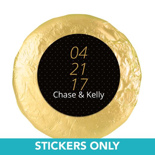 Wedding Save the Date Dots 1.25" Sticker (48 Stickers)
