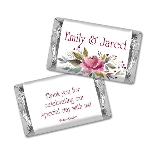 Personalized Wedding Flowering Affection Hershey's Miniatures Wrappers Only