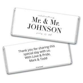 Personalized Gay Wedding To Have & to Hold Chocolate Bar & Wrapper