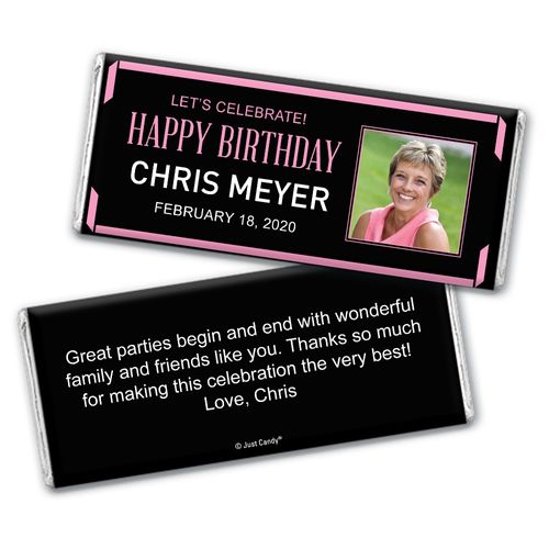Birthday Personalized Chocolate Bar Wrappers Celebrate Photo