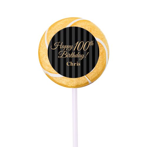 Milestones Personalized Small Swirly Pop 100th Birthday Favors (24 Pack)