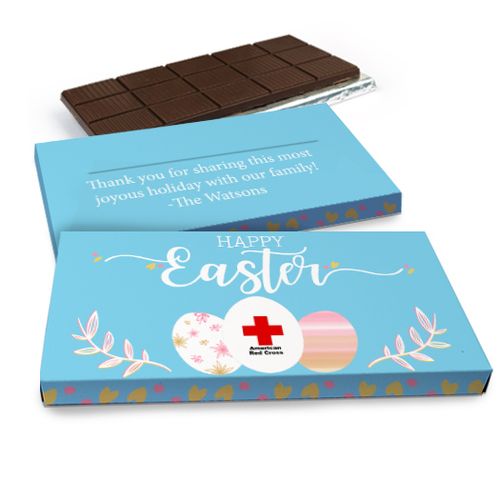 Deluxe Personalized Easter Add Your Logo Chocolate Bar in Gift Box (3oz Bar)