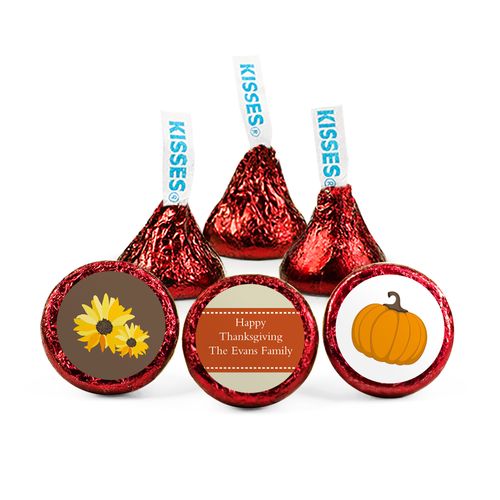 Thanksgiving Personalized Hershey's Kisses Fall Harvest Items Assembled Kisses