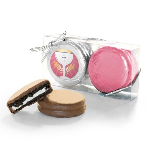 First Communion Pink Chalice & Holy Host 2Pk Chocolate Covered Oreo Cookies