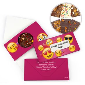 Personalized Valentine's Day Emoji Gourmet Infused Belgian Chocolate Bars (3.5oz)