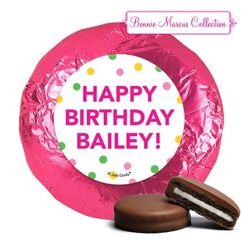 Personalized Bonnie Marcus Tropical Birthday Milk Chocolate Covered Oreos