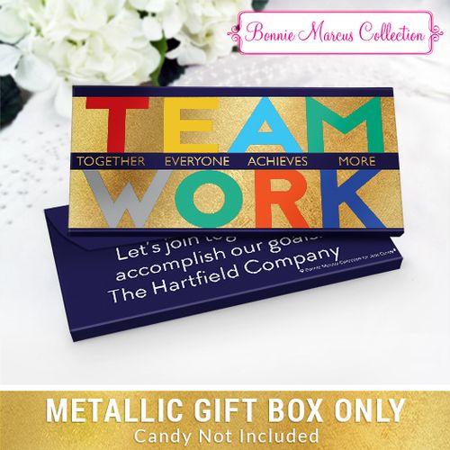 Deluxe Personalized Teamwork Acrostic Candy Bar Favor Box