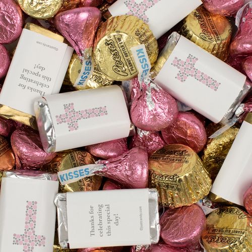 Girl Religious Hershey's Miniatures, Kisses and Reese's Peanut Butter Cups (1.75 lb. Bag)