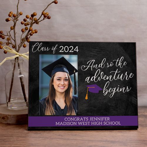 Personalized Graduation Adventure Begins Picture Frame