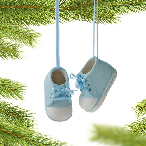 Newborn Baby Shoes (Boy) Ornament