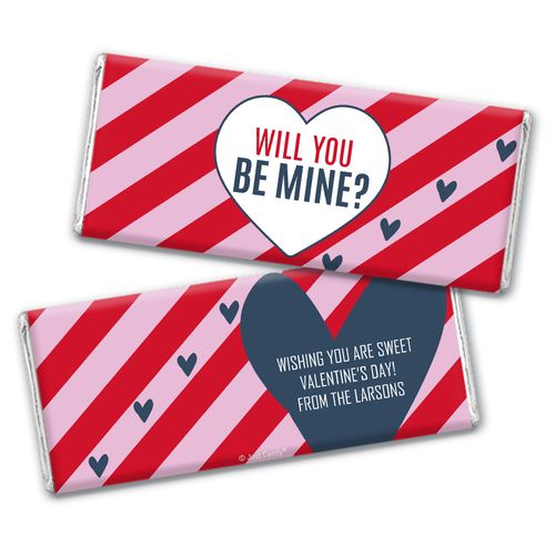 Personalized Valentine's Day Be Mine Chocolate Bar and Wrapper