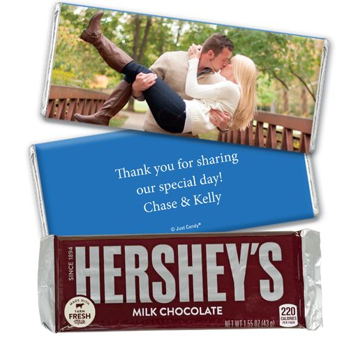 Engagement Party Favor Personalized Hershey's Milk Chocolate Bar Full Photo