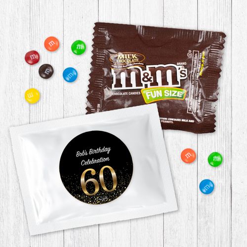 Personalized 60th Birthday Celebration Milk Chocolate M&Ms