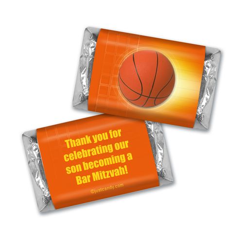 Bar Mitzvah Personalized Hershey's Miniatures Basketball Sport