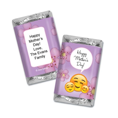 Personalized Mother's Day Hershey's Miniatures Wrappers Emoji