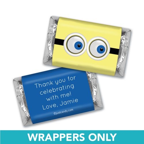 Birthday Personalized Hershey's Miniatures Wrappers Minion Inspired