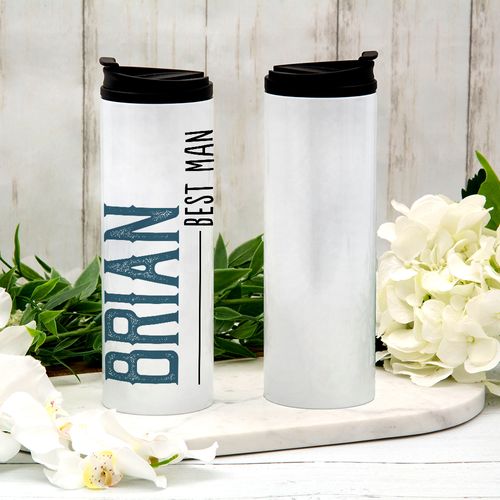 Personalized Stainless Steel Thermal Tumbler (16oz) - Best Man