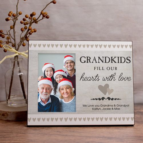 Personalized Grandkids Fill Our Hearts with Love Picture Frame