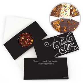 Personalized Thank You Scroll Gourmet Infused Belgian Chocolate Bars (3.5oz)