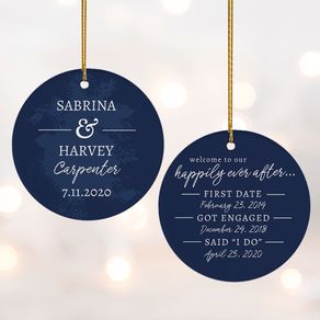 Happily Ever After Wedding Ornament