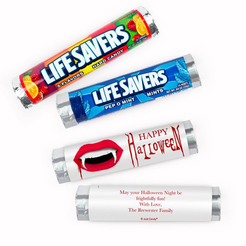 Personalized Halloween Vampire's Kiss Lifesavers Rolls (20 Rolls)