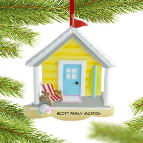 Yellow Beach House Ornament