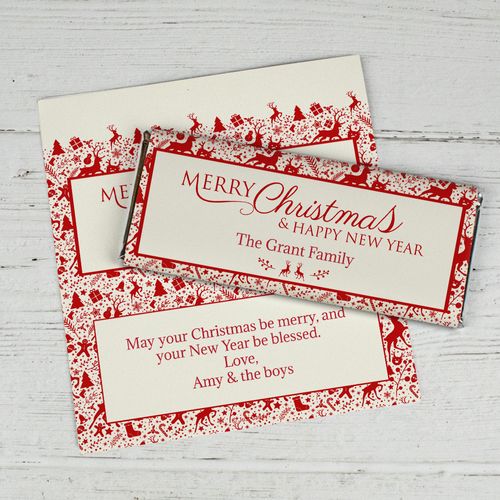 Personalized Christmas Iconic Christmas Chocolate Bar Wrappers
