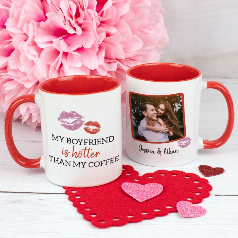 My Girlfriend Is Hotter Than My Coffee Mug, Valentines Day Gifts For B -  Vista Stars - Personalized gifts for the loved ones