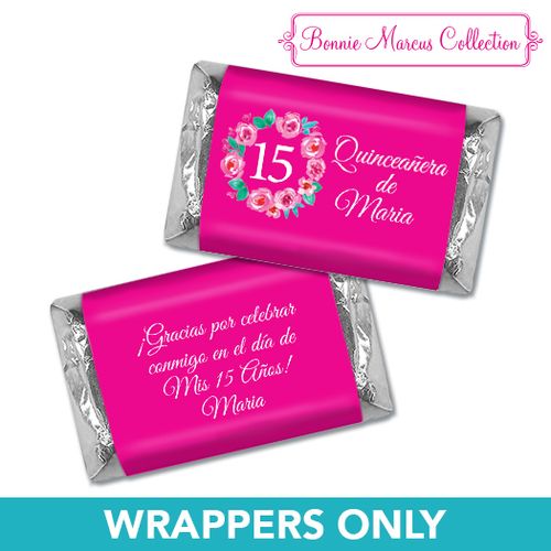 Personalized Bonnie Marcus Quinceanera Wreath Mini Wrappers Only