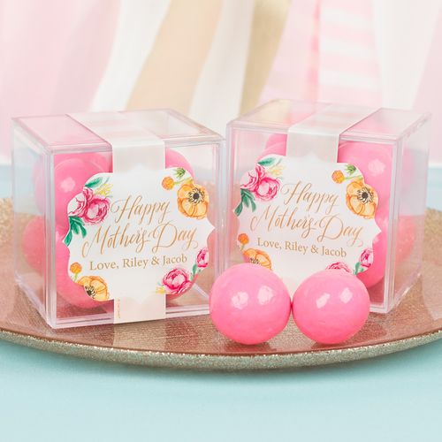 Personalized Mother's Day JUST CANDY® favor cube with Premium Malted Milk Balls