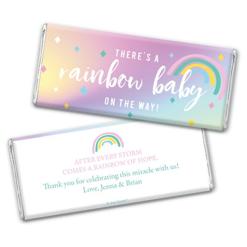 Baby Shower Personalized Chocolate Bar Rainbow Baby