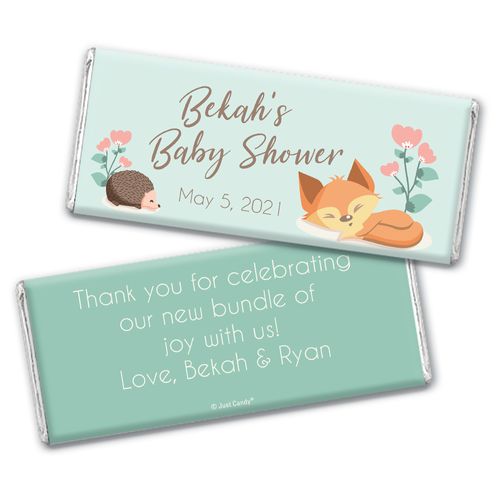 Baby Shower Personalized Chocolate Bar Woodland Buddies