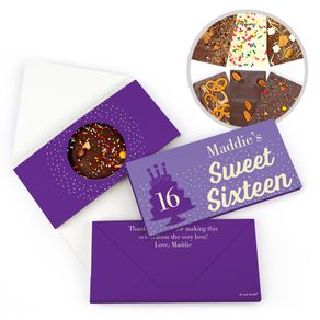 Personalized Birthday Sweet 16 Let's Celebrate Gourmet Infused Belgian Chocolate Bars (3.5oz)