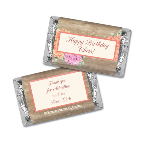 Bonnie Marcus Collection Personalized Mini Candy Bar Wrapper Blooming Joy Birthday Party Favor