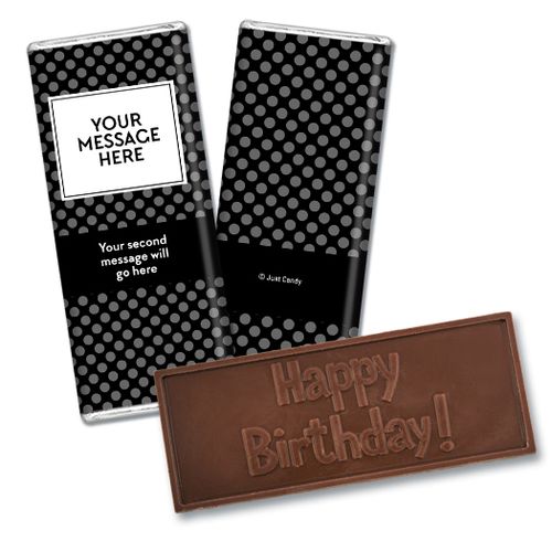 Personalized Adult Birthday Embossed Happy Birthday Chocolate Bar & Wrapper