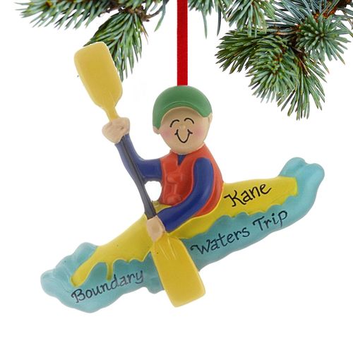 Kayaking Male Ornament