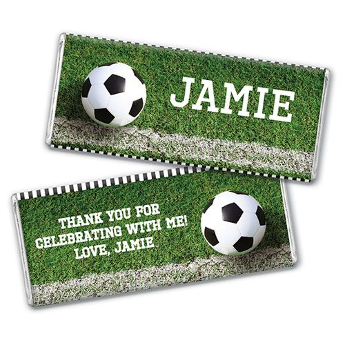 Personalized Birthday Soccer Balls Hershey's Milk Chocolate Bar & Wrapper