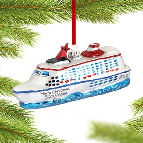 Cruise Ship on the Water Ornament