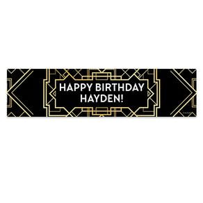 Personalized Birthday Gatsby 5 Ft. Banner