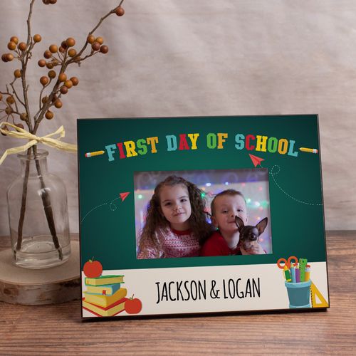 Personalized First Day of School Supplies Picture Frame