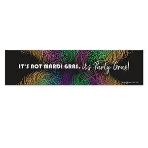 Mardi Gras Party Feathers 5 Ft. Banner