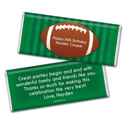 Birthday Personalized Chocolate Bar Large Football