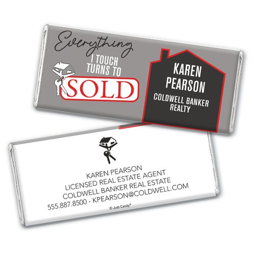 Personalized Realtor Everything I Touch Chocolate Bar & Wrapper