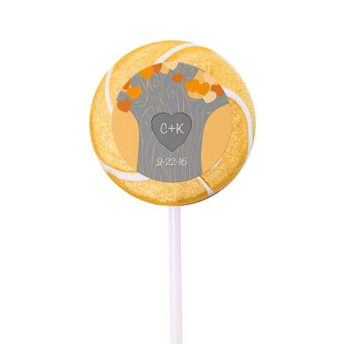 Wedding Favor Personalized Small Swirly Pop Tree of Love (24 Pack)